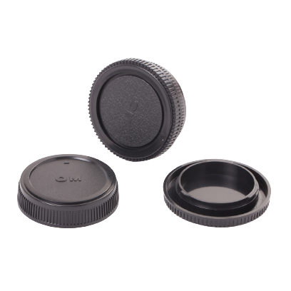 Camera Front Body Cap+Rear Lens Cap For Olympus OM Mount