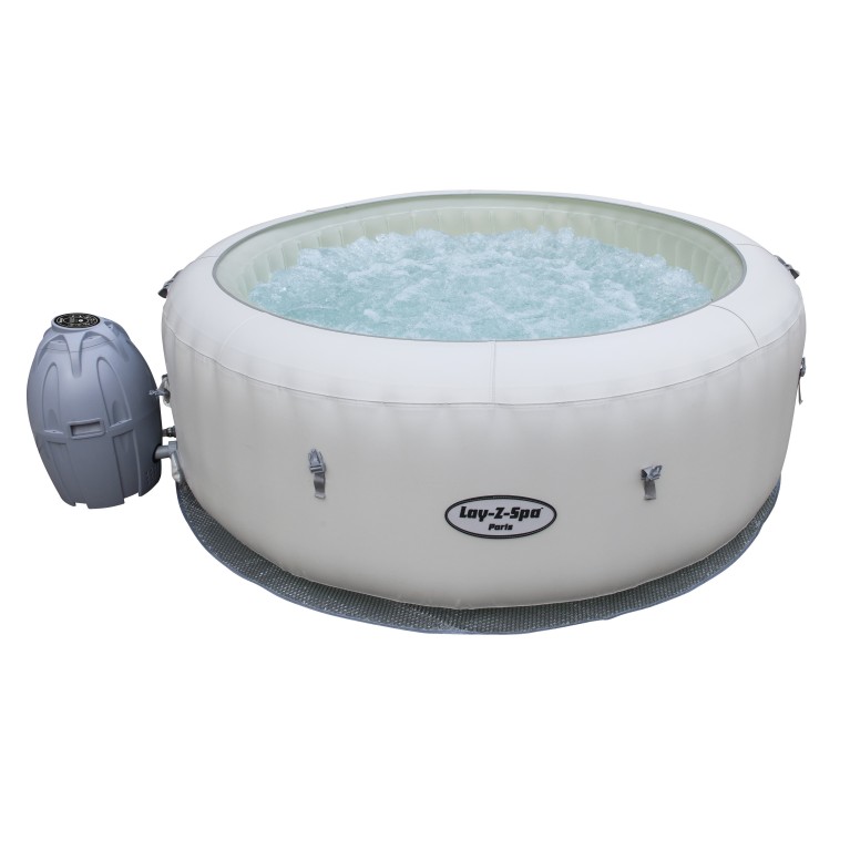 Bestway 54148 Lay-Z-Spa Париж гидромассажная Ванна Air Jet Портативный Массаж Спа со светодиодными огнями для 4-6 человек