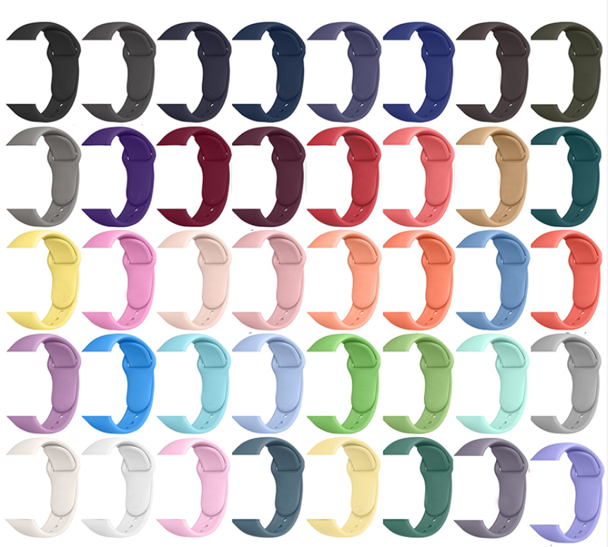 Ремешок силиконовый для Apple Watch Band, спортивный Роскошный дизайнерский браслет для смарт-часов Apple Watch