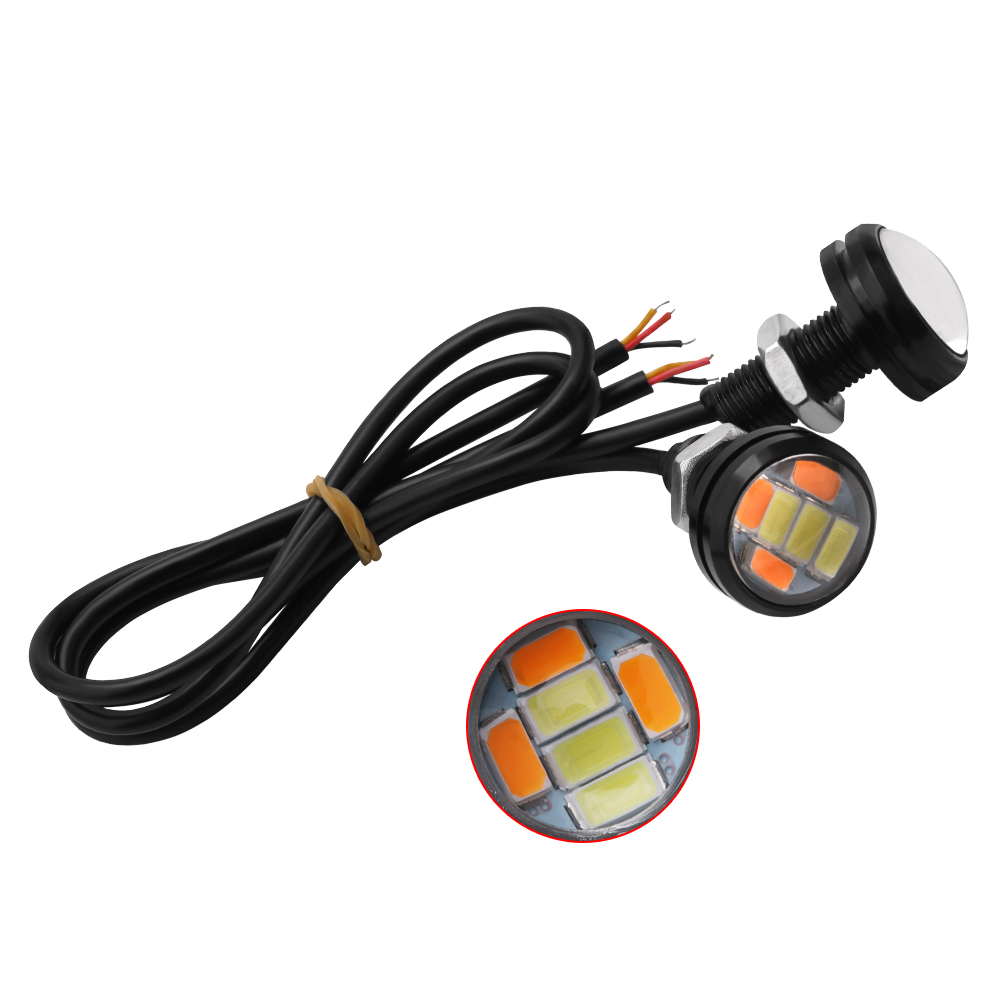 Два цвета 5630 6SMD 23 мм авто Eagle Eye DRL светодиодные дневные ходовые огни для резервного копирования световой сигнал