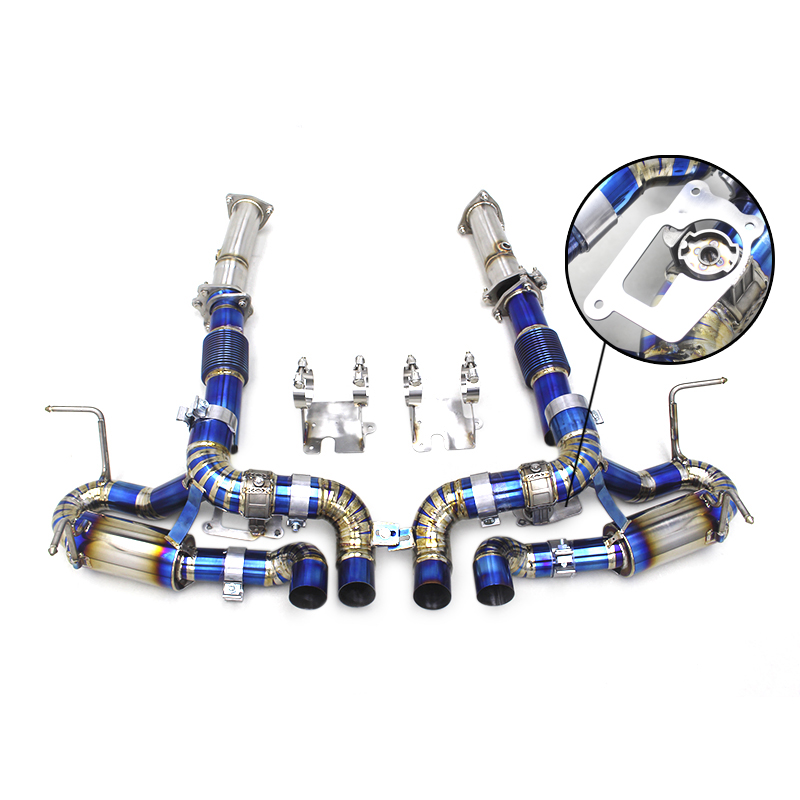 Catback Exhaust Downpipe For Chevrolet CORVETTE C8 Z06 2019-2023 Titanium Exhaust Pipe Original Valve System With 3 inch Pipe