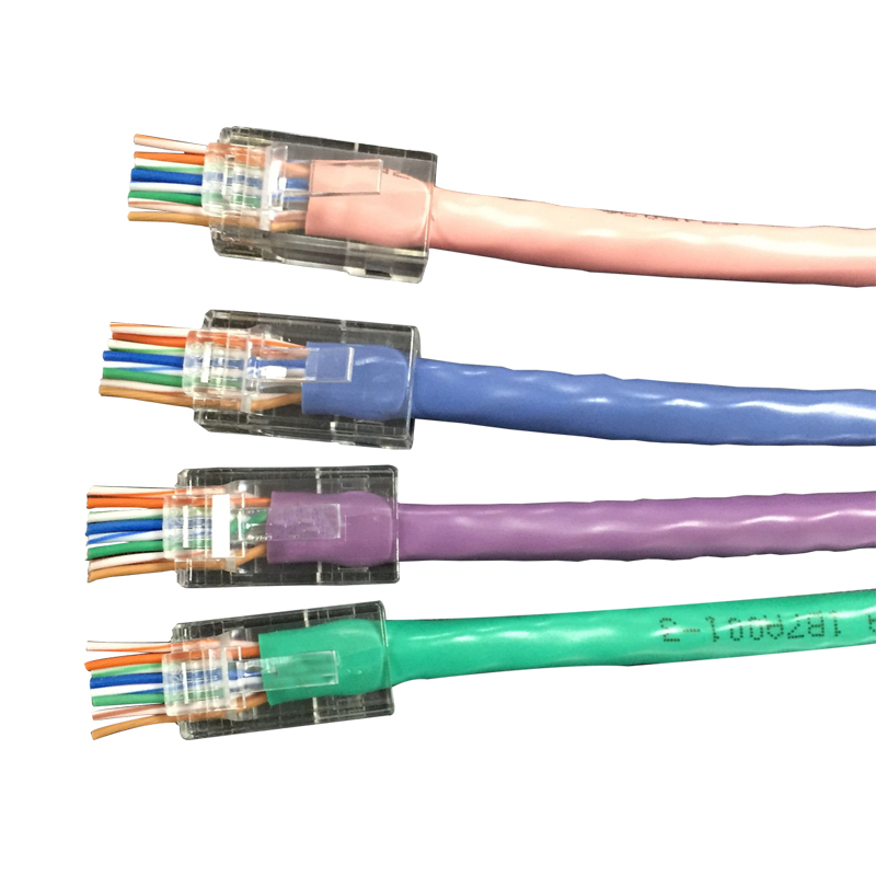 Заводская цена, модульный Штекерный разъем Ethernet RJ45 Cat5e Cat6 EZ RJ45
