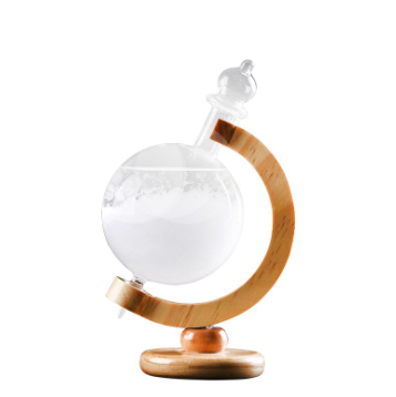 Прогноз погоды Storm Glass, креативный стильный прогноз погоды Amymami, стеклянные бутылки Storm, барометр с деревянной основой