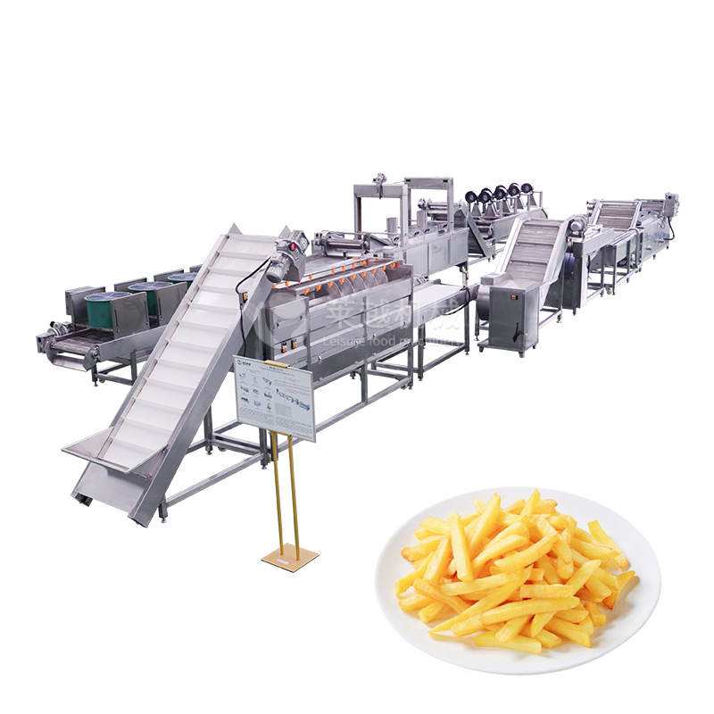 Leisure full-automatic 300kg per hour automatic frozen potato chips french fries production line