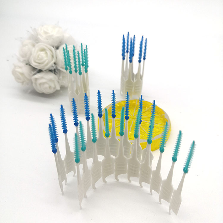 Rubber Gum Massage Dental Picks Interdental Brush Picks Retractable Interdental Brush for Hygienic Storage