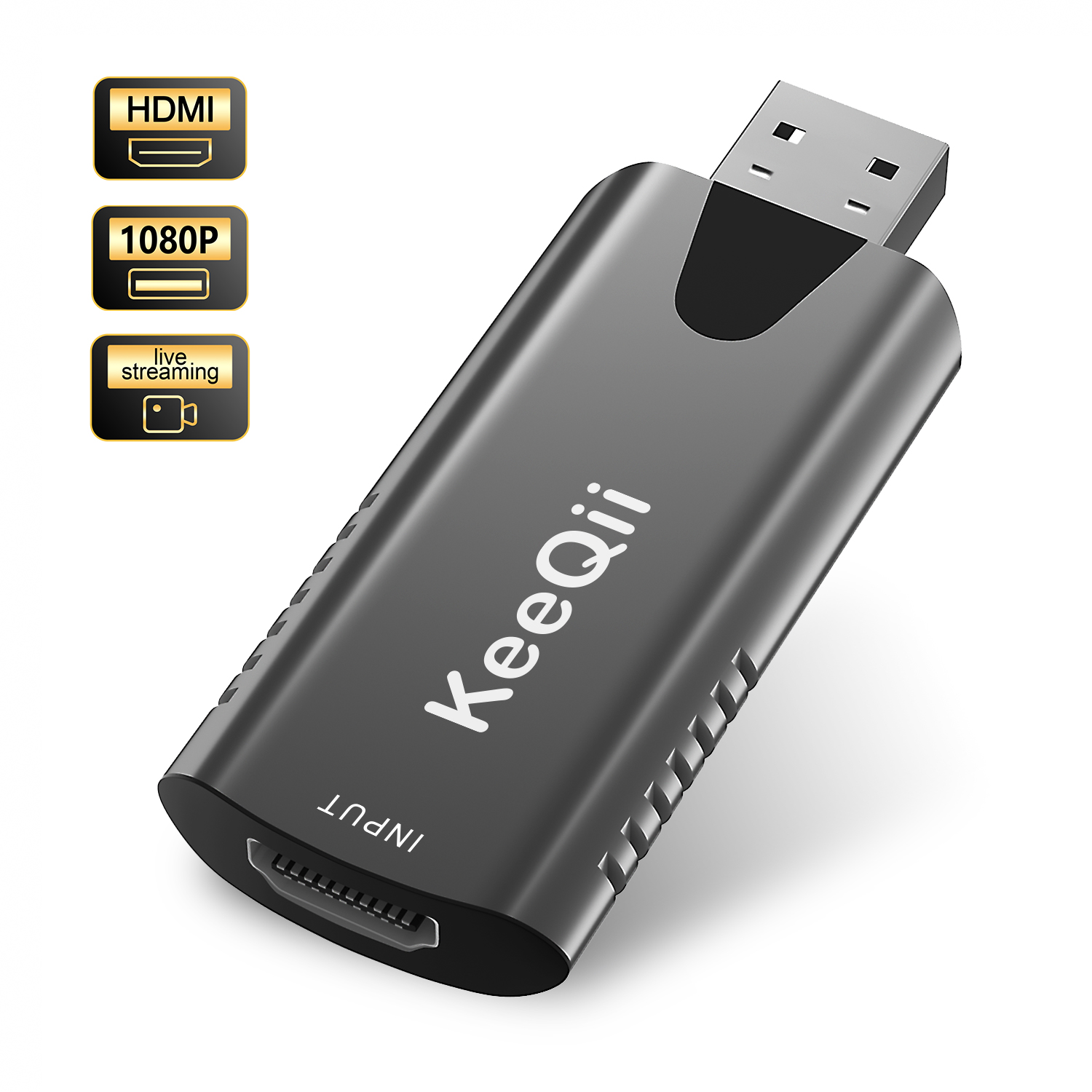Карта видеозахвата 2020 KeeQii 4K 1080 P для записи видео на ноутбуке