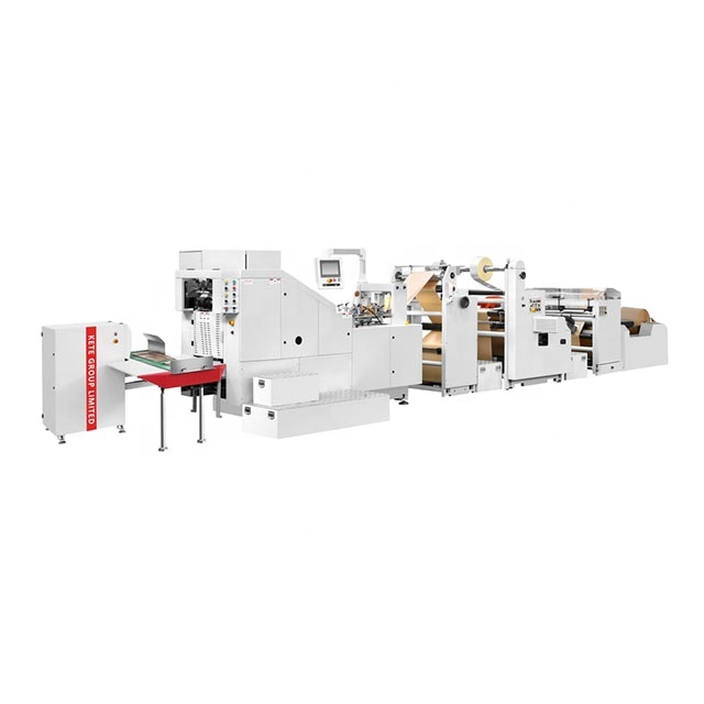 Kraft Paper Bag With D Cut Handle Making Machine