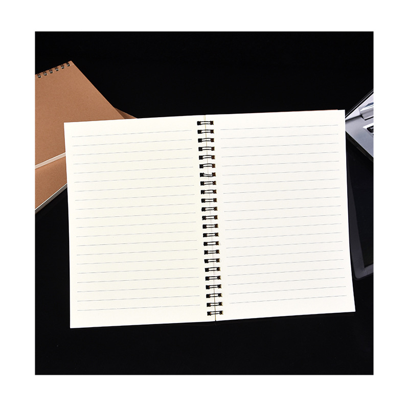 Customizable a4 b5 a5 a6 kraft paper spiral bound notebook
