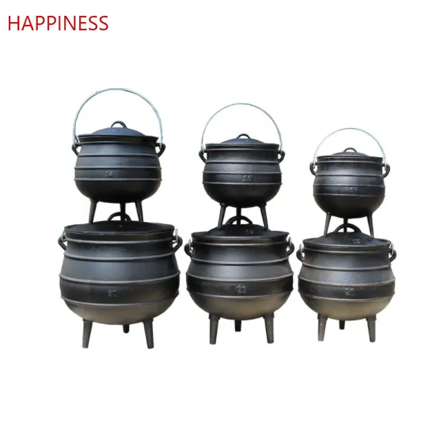 Classic Style BBQ Cast Iron Potjie 3 Legged Pot South African Pot Large Cast Iron Pot For outdoor