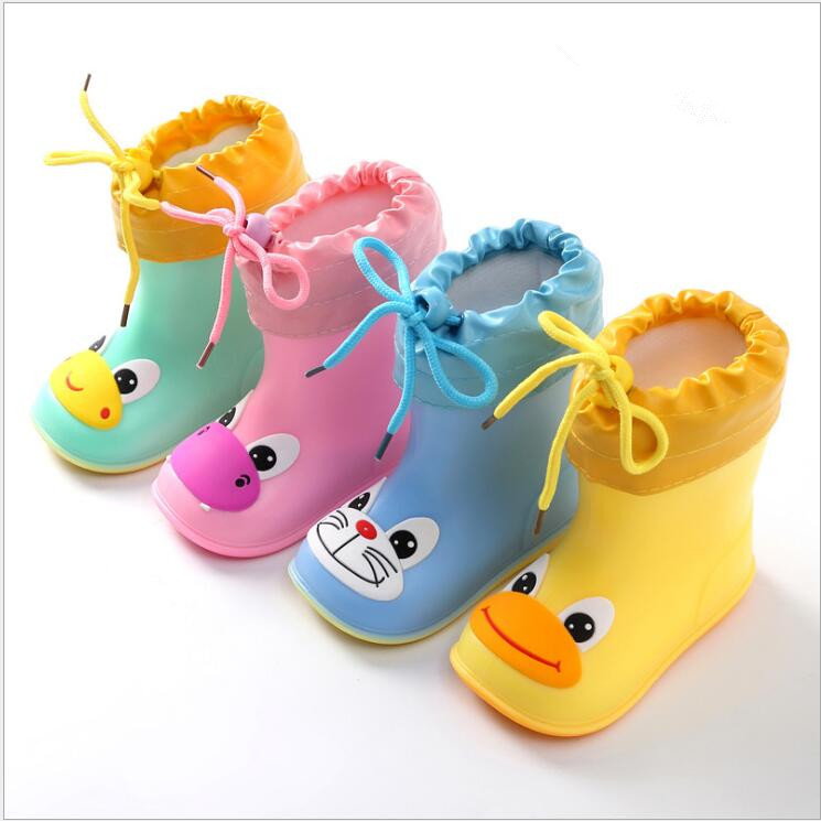 New Fashion Classic Children's Shoes PVC Rubber Kids Baby Cartoon Shoes Children's Water Shoes Waterproof Rain Boots