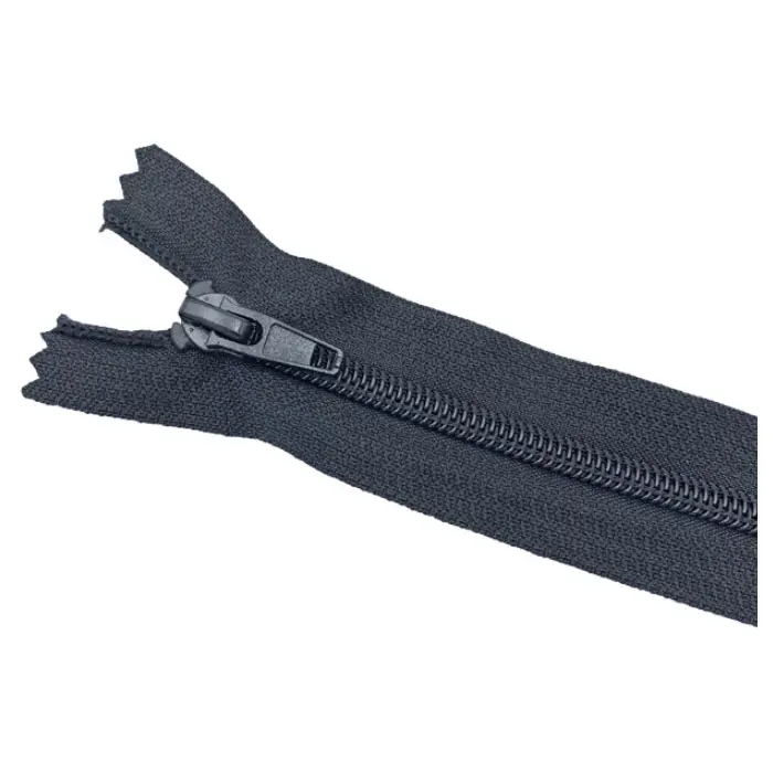 Good quality custom length 5# close end black Navy small zipper for jacket nylon zipper