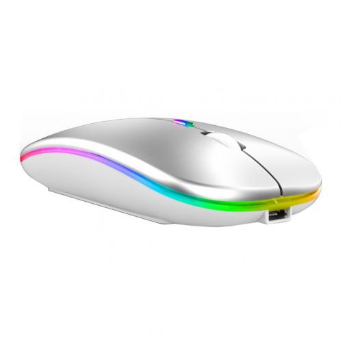 Цветная перезаряжаемая Беспроводная игровая Usb-мышь RGB со светодиодной подсветкой и литиевой батареей 2,4 ГГц