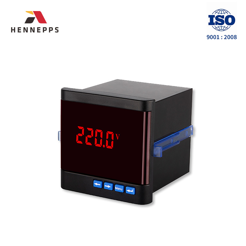 Hennepps LED display 48*48 72*72 96*96 Single Phase Digital Voltage Meter Smart Meter Panel Mount Voltmeter
