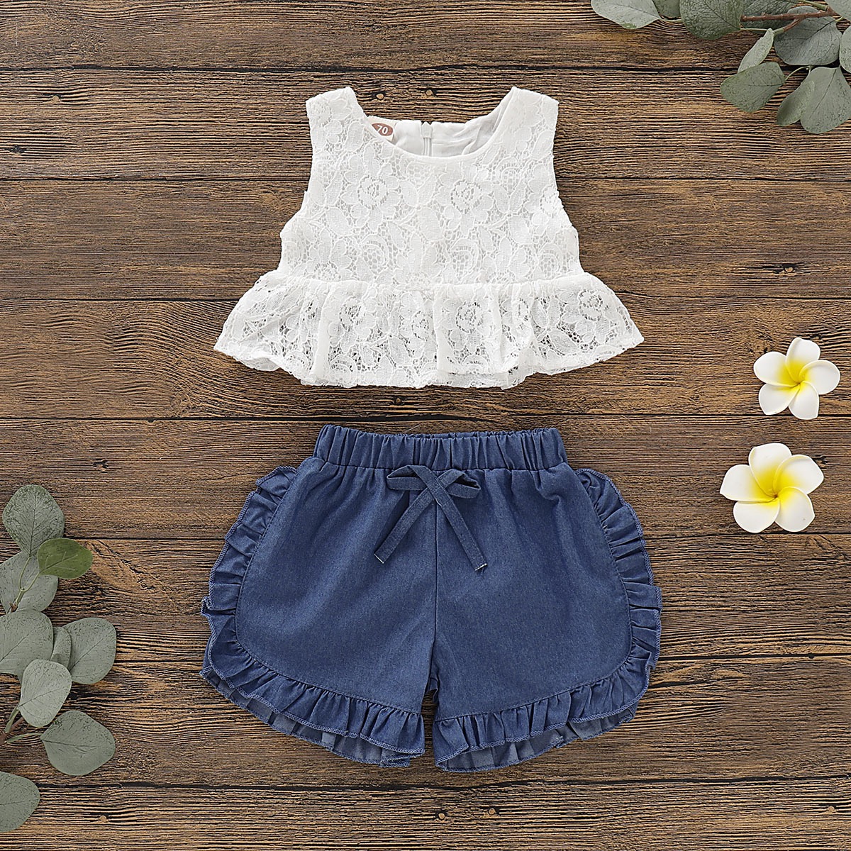 INS Europe and the United States baby children's suit new foreign trade wholesale a generation of summer casual skirt suit