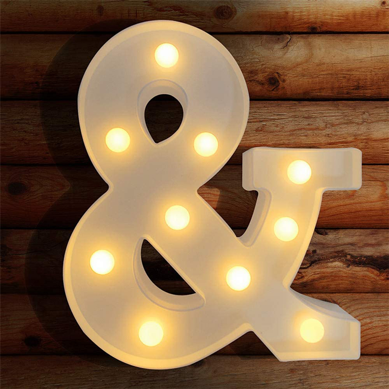 LED Letter Lights Light Up Letters Sign for Night Light, Wedding/Birthday Party Battery Powered Christmas Decoration