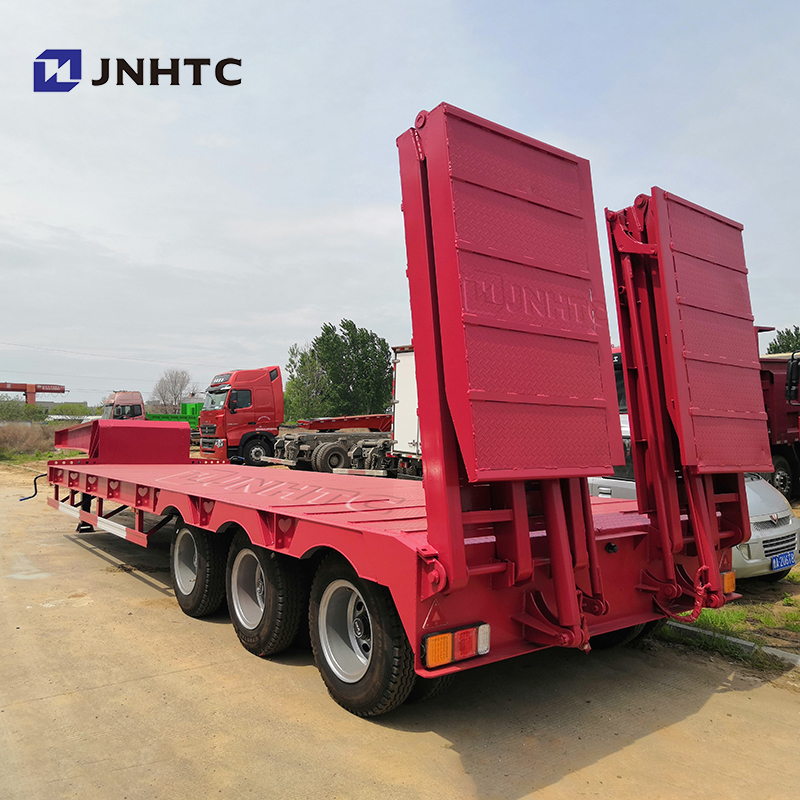 JNHTC factory price 60--100 tons 3 or 4 axles lowbed trailer