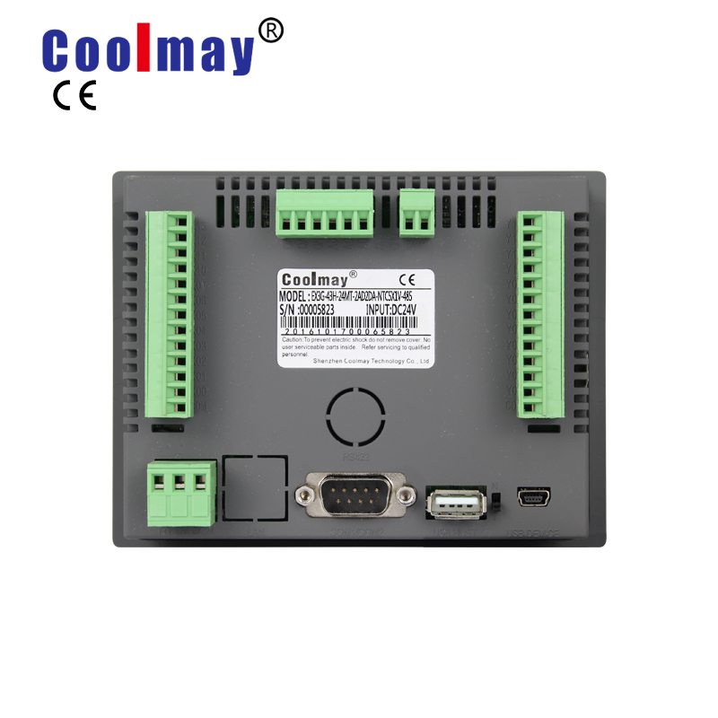 Интегрированный контроллер Coolmay HMI + PLC все-в-одном, сенсорная панель 4,3 дюйма, Цифровой транзистор постоянного тока 24 В, вход/выход 12DI 12DO RS232 FX2N