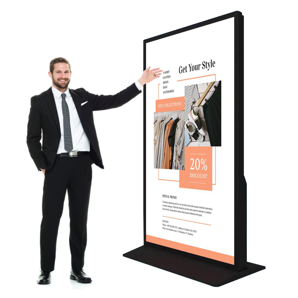 Full-Screen Digital Signage Shopping Exhibition Hall LCD Digital Signage Indoor Digital Signage Display Advertising Equipment