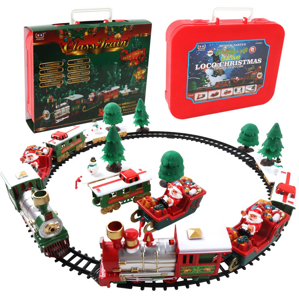 Christmas toy electric rail train toy train children electric car Christmas gift