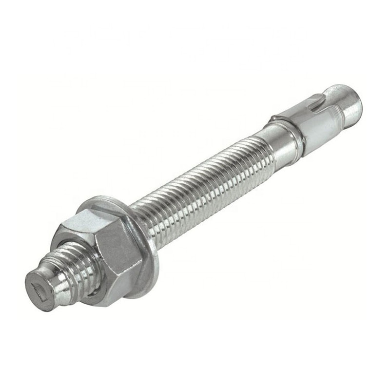 Steel expansion wedge anchor zinc plated bolt anchor
