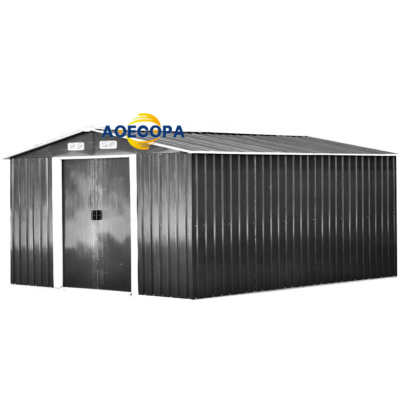 cars motorbike and bicycle storage shed sloped pent roof steel garden shed Sample Available
