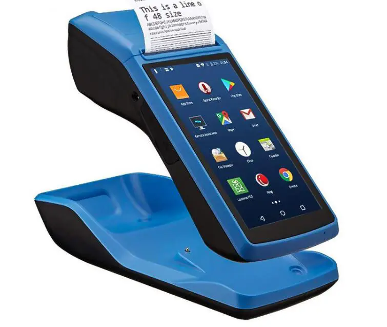 Barway Android System Machine Scanner Touch Screen Mobile Handheld Pos Terminal With Printer All In 1