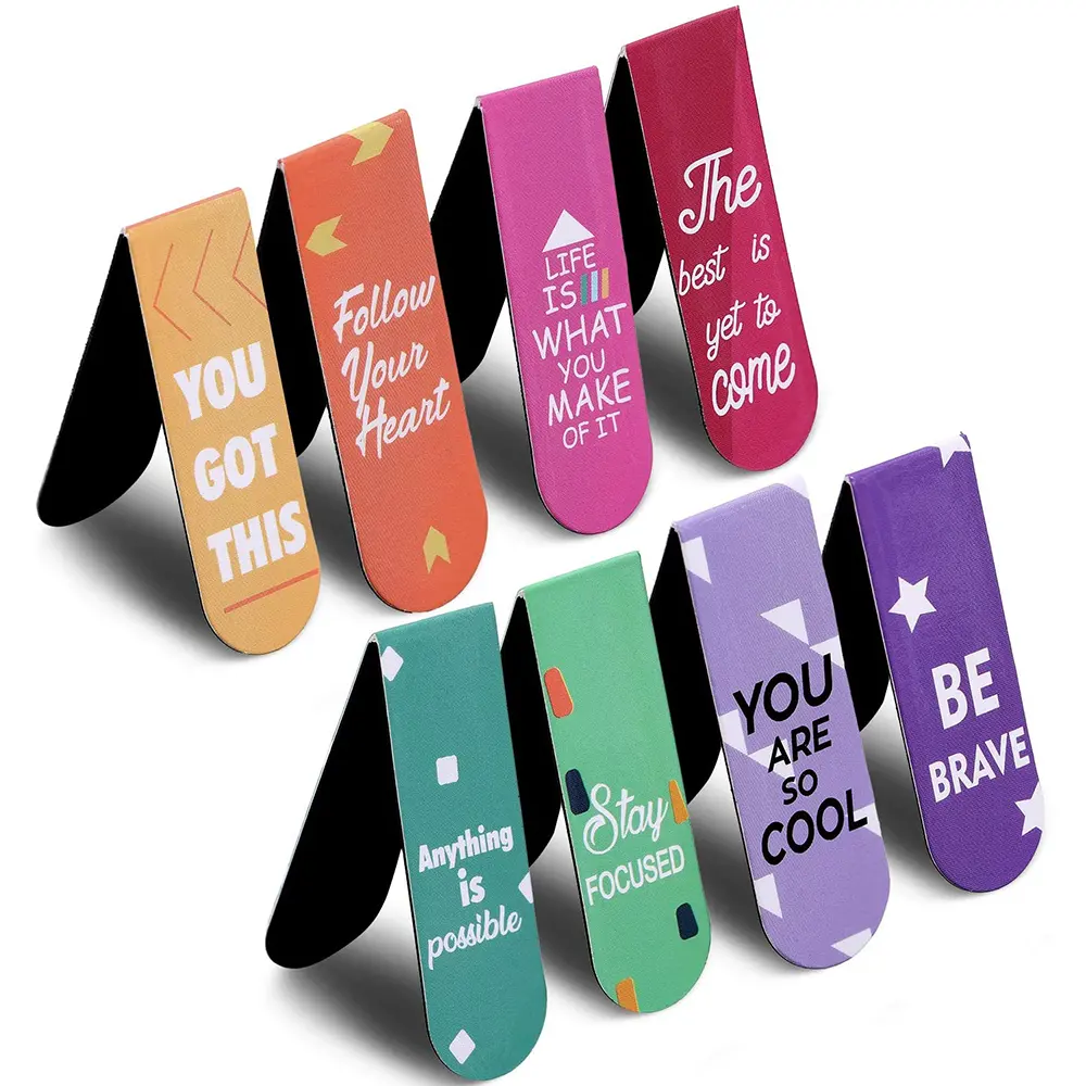 Inspirational Quotes Magnetic Bookmarks Encouraging Bookmarks Positive Magnetic Page Clips Bookmark for Students Teachers School