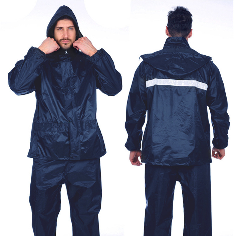 Wholesale 100% Waterproof PVC Custom Unisex Rain Suits Motorcycle Men Raincoat