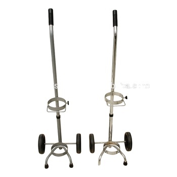 Single Cylinder Adjustable Sliver Cart Other Emergency Tank Oxygen Trolley Aid Users From Carrying Cylinders Trolley