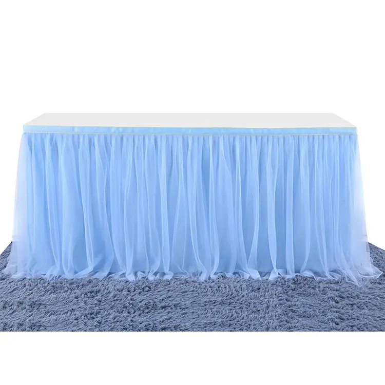 customization tulle table skirt wedding Bridal Table Skirt Table Cloth For Banquet