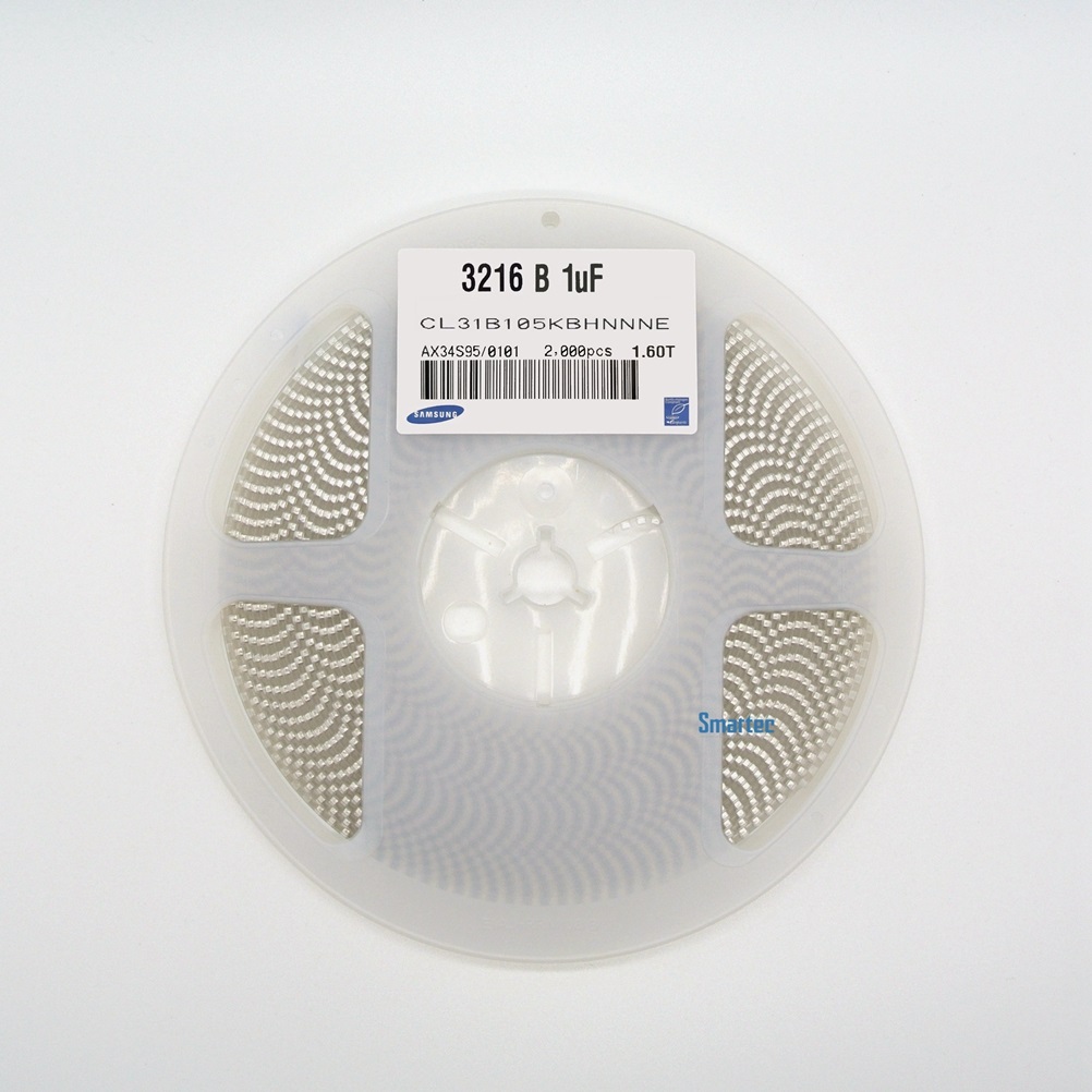MLCC SMD Ceramic Capacitors 1206 1uF 10% 100V X7R CL31B105KCHNNNE