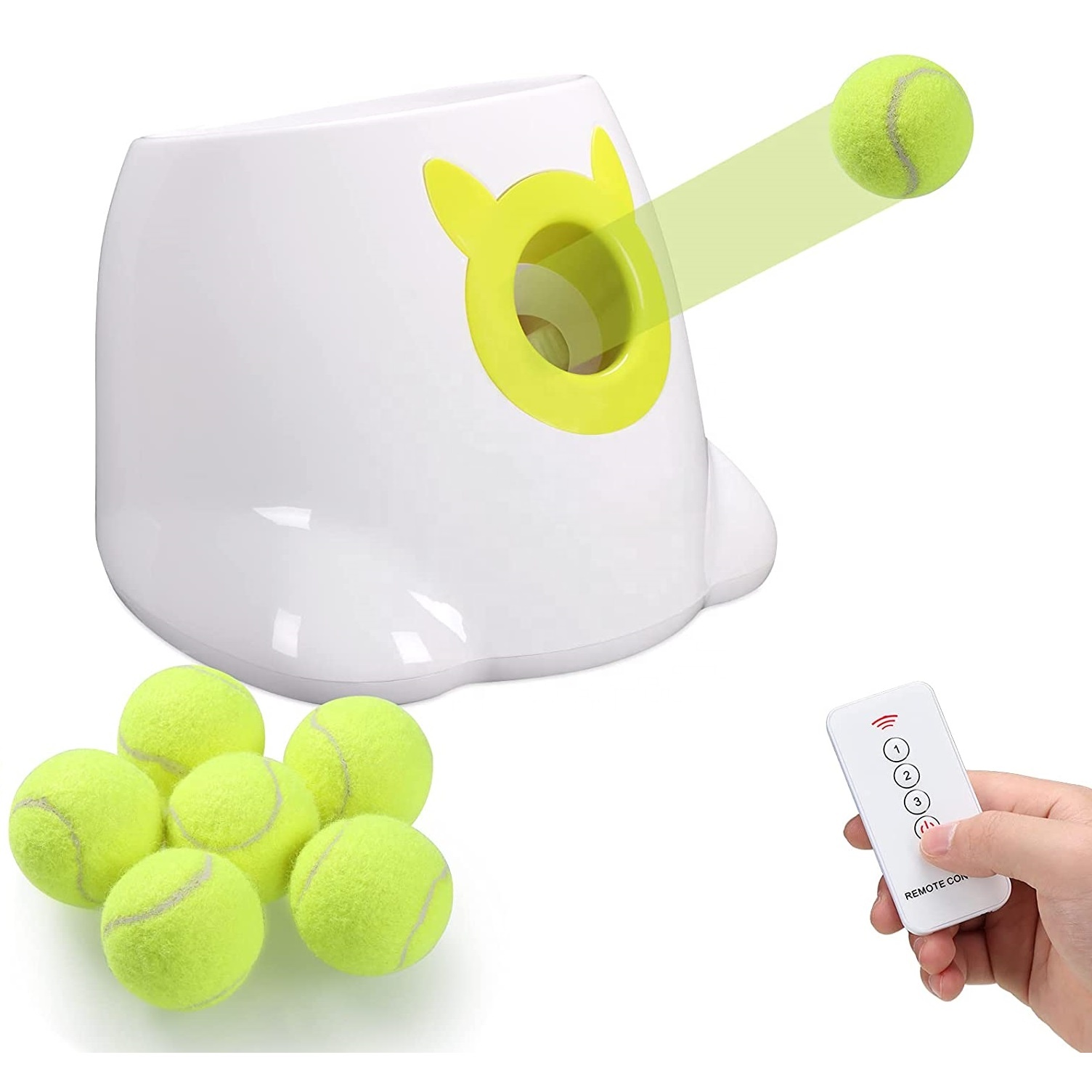 Remote Control Automatic Dog Tennis Ball Launcher, 4 Launch Modes, Better Training Interactive Experience, Newly Designed