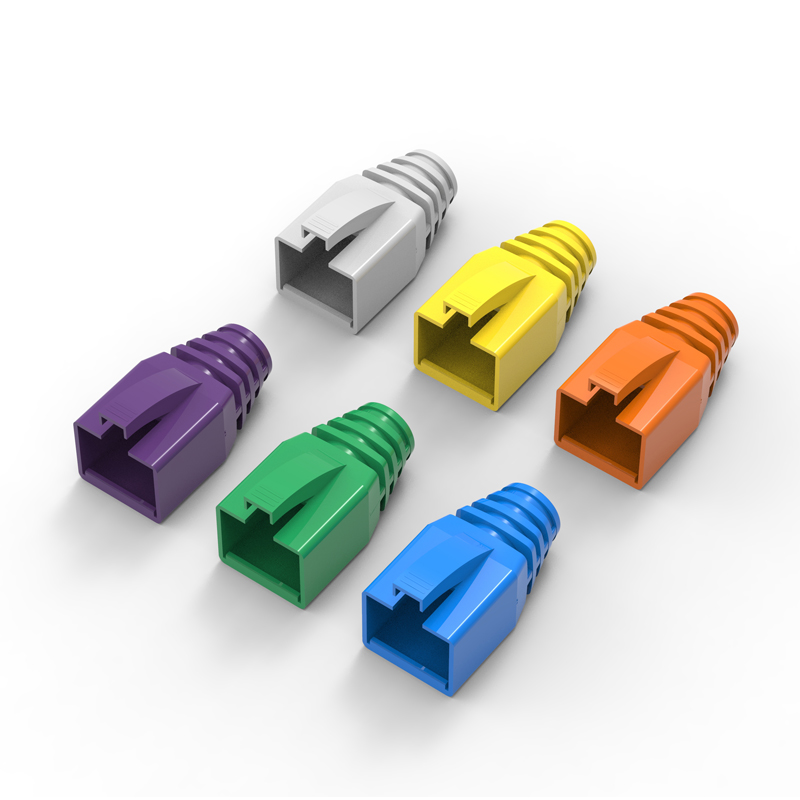 Сетевые ботинки для кабеля RJ45 Cat6A Cat7, 8 мм, 8,5 мм, большой размер, диаметр RJ45, модульная защита штекера, пластиковые втулки, ПУ материал, SR