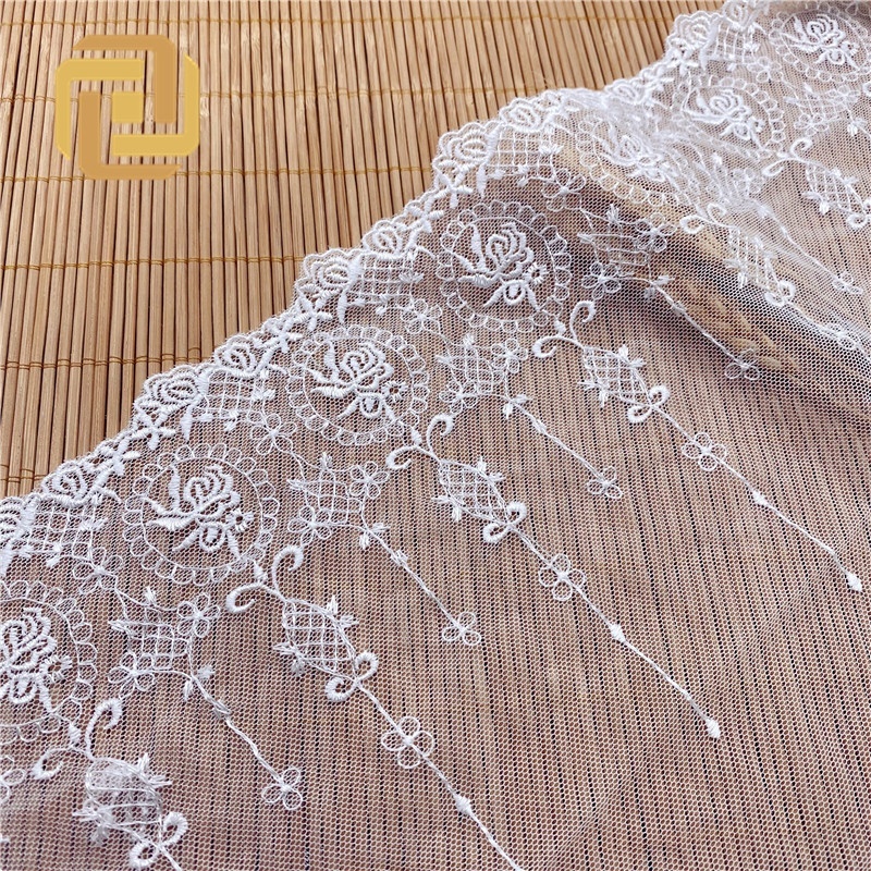 Gauze Embroidery lace Lace Home soft trim width 20cm lace clothing accessories Mesh fabric wedding accessories