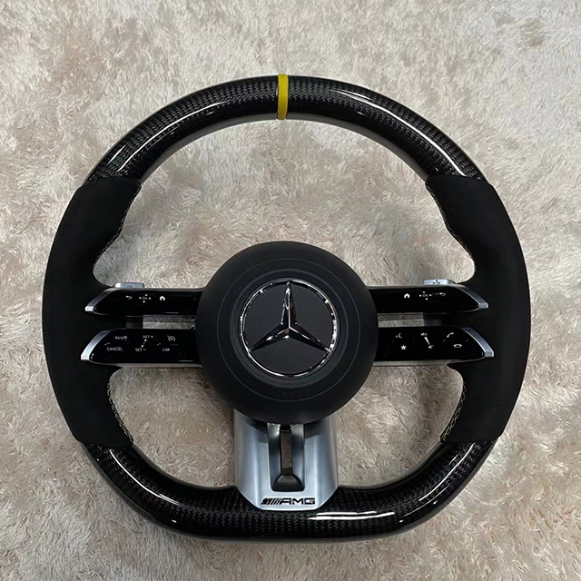 Для 2021 Mercedes Benz Range Carbon Fiber amg рулевое колесо со светодиодной подсветкой
