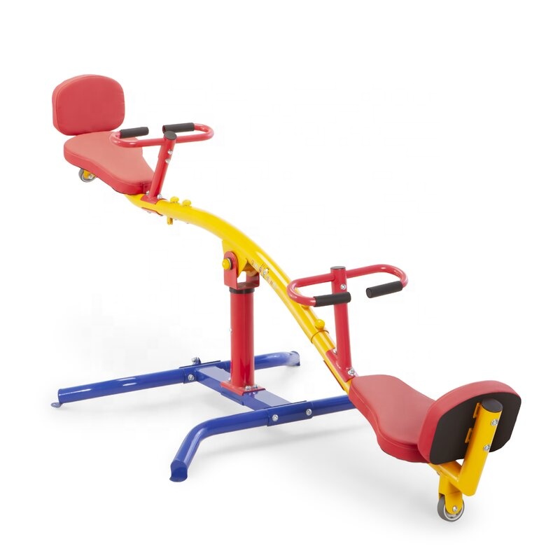 Premium-quality metal and plastic Backyard Play Gym 2 Seat Spinning Metal Seesaws Teeter-Totter