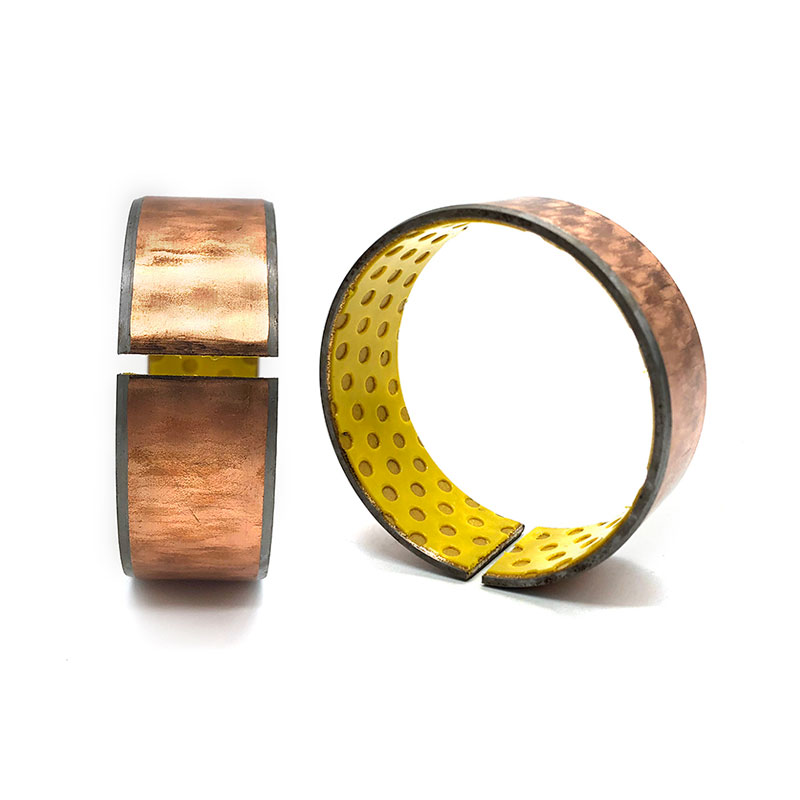 Custom shaft bushing sleeve bimetal steel split bushing collars sliding bearing for plunger and oil cylinders