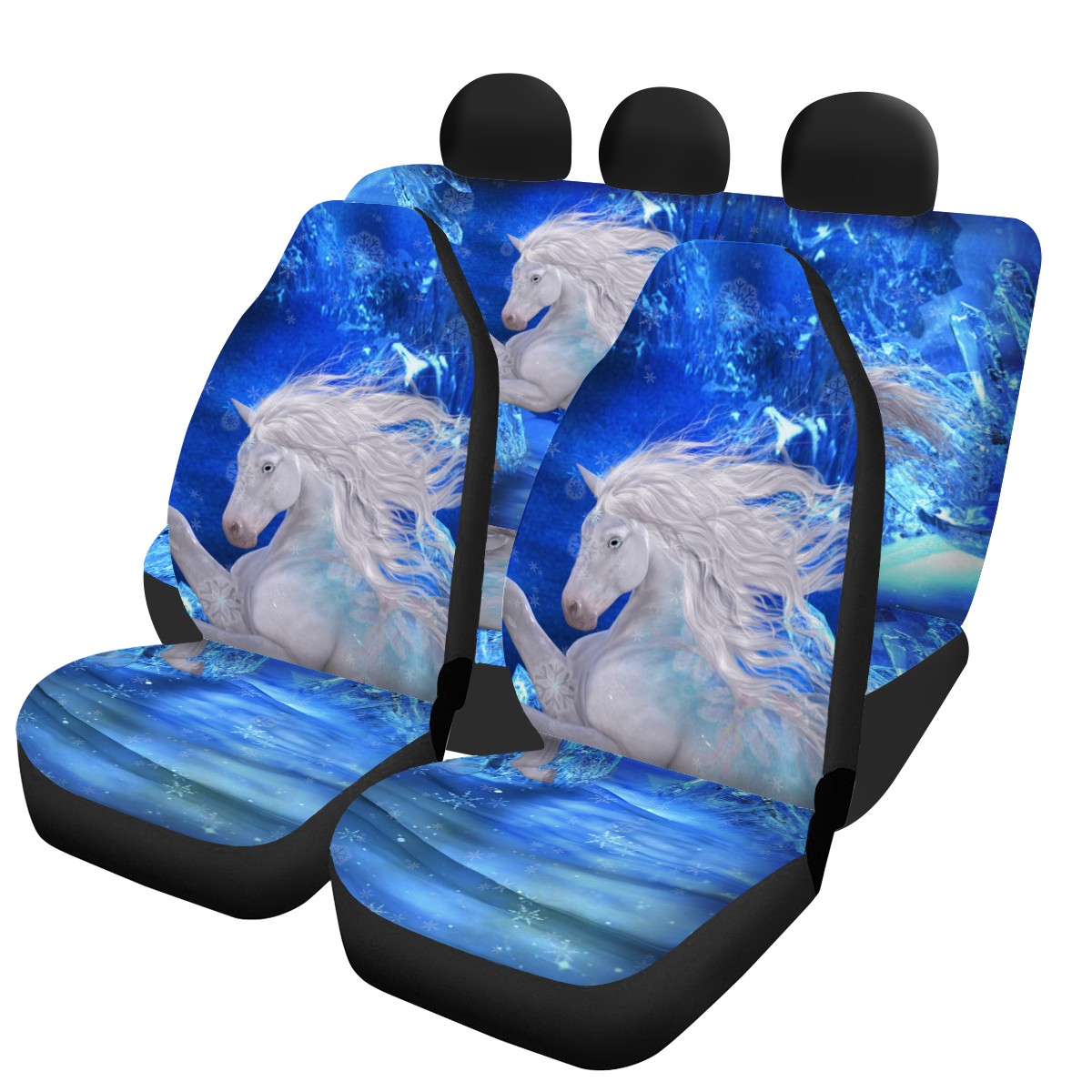 Removable waterproof car front back seat cover sweat sports protect easy on and of white car seat cover set sublimation products