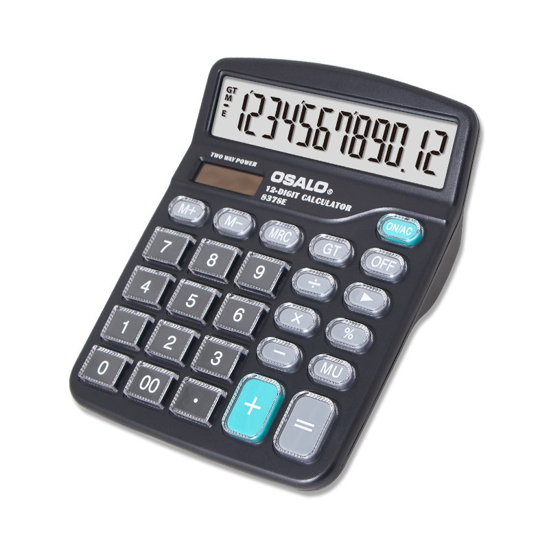 OSALO Stock OS-837SE 12 цифровой двухсторонний офисный калькулятор