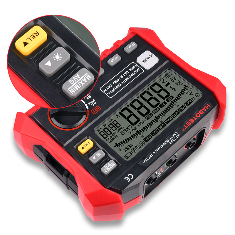 Дифиталовый цифровой зажим HABOTEST HT2302, тестер сопротивления земли, сертификат CE