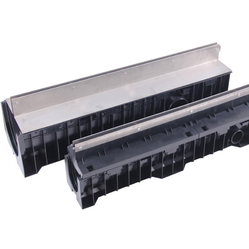 Высококачественный пластиковый Канал Слива HDPE и решетка с крышкой из нержавеющей стали для использования на открытом воздухе