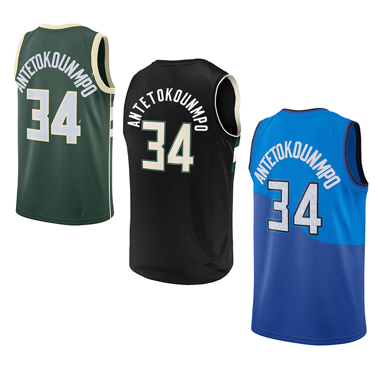 Мужские баскетбольные трикотажные изделия Milwaukee с вышивкой $34 ANTETOKOUNMPO индивидуальная одежда Униформа 2021 оптовая продажа