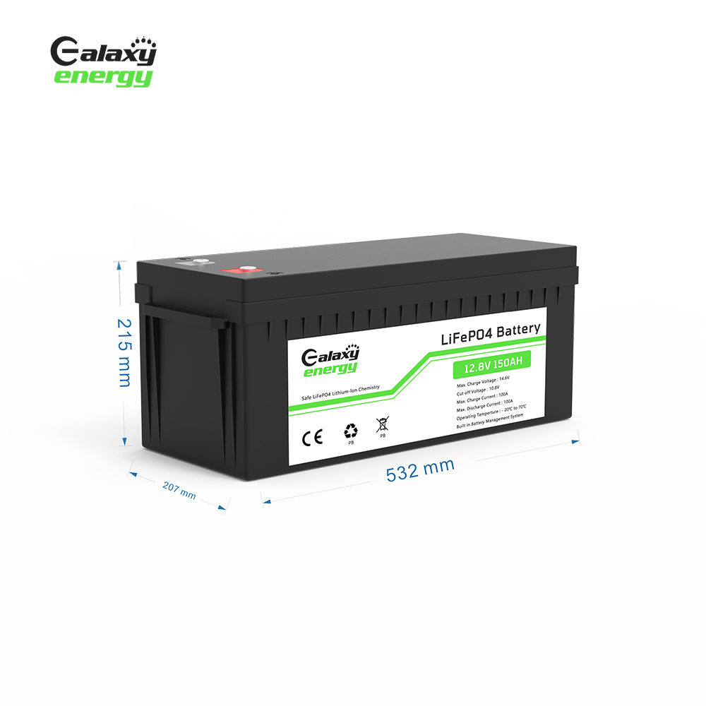 12V150Ah Lithium Battery Pack Built-in Smart BMS & Bluetooth for Solar Hybrid Energy Storage Systems & Golf Carts Lifepo4 Type