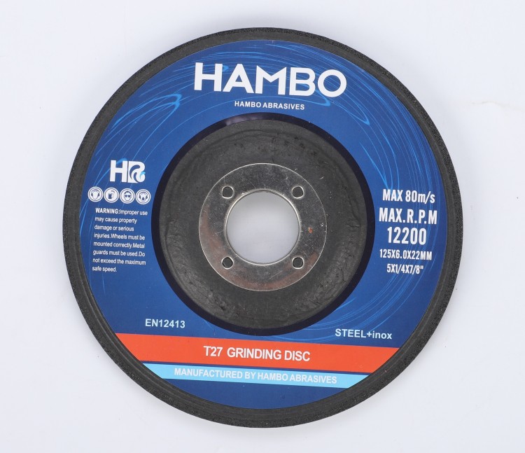 4" 100x6x22mm T27 resin bonded cutting disc specification for INOX