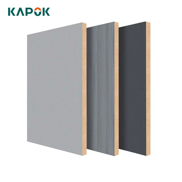 Custom Colors Thickness Size Ply Gray Black Melamine Face Laminated MDF Fibreboard Board Sheet for Indoor Furniture Wardrobe