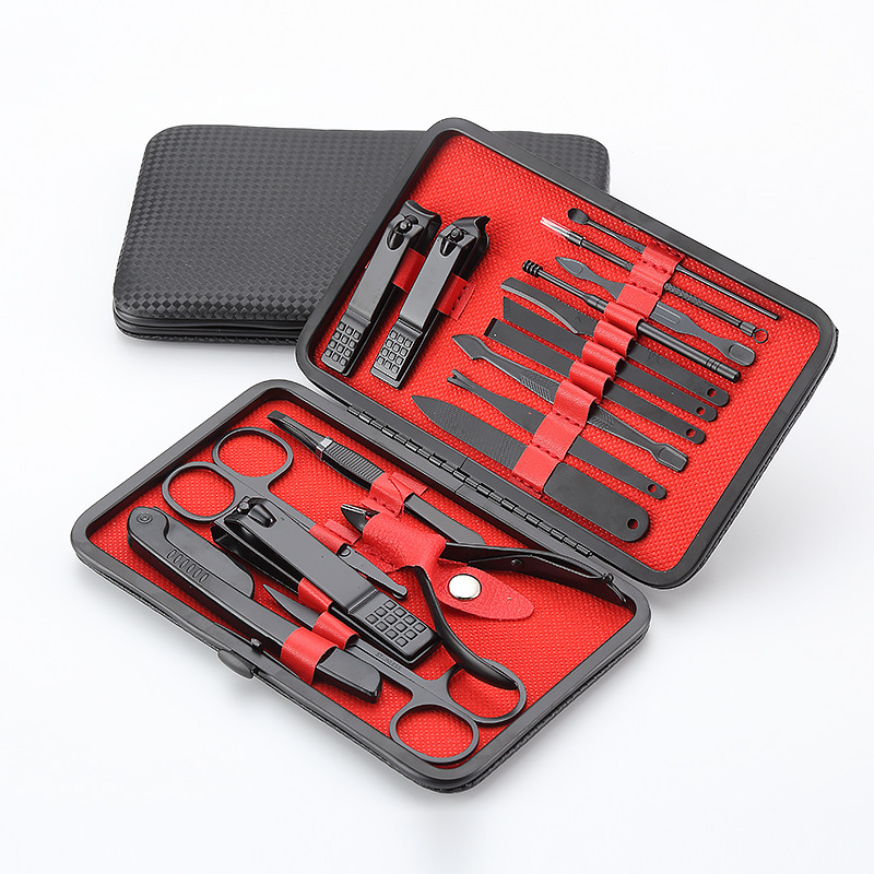 7/15/18 Pcs Upgrade Manicure Cutters Nail Clipper Household Stainless Steel Ear Spoon Black Nail Clippers Pedicure Nail Scissors