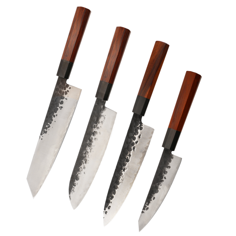 Japanese Professional 8 Inch Sashimi Cutting Damascus Steel Chef Knife Set With Wooden Handle