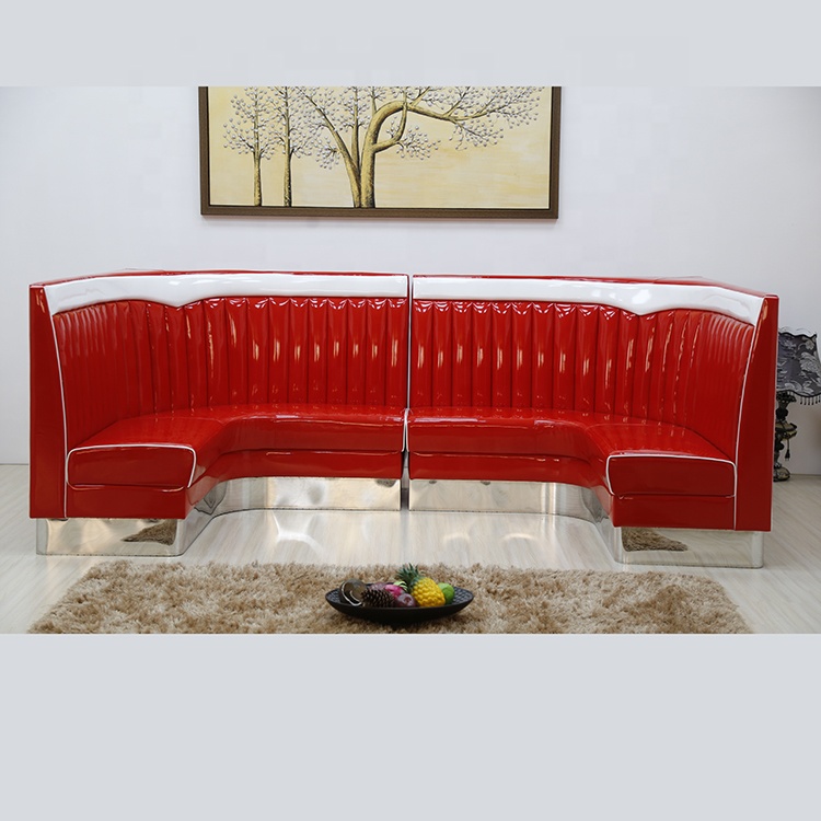  SP-KS268  Hot selling combination restaurant booths sets U leather restaurant sofa