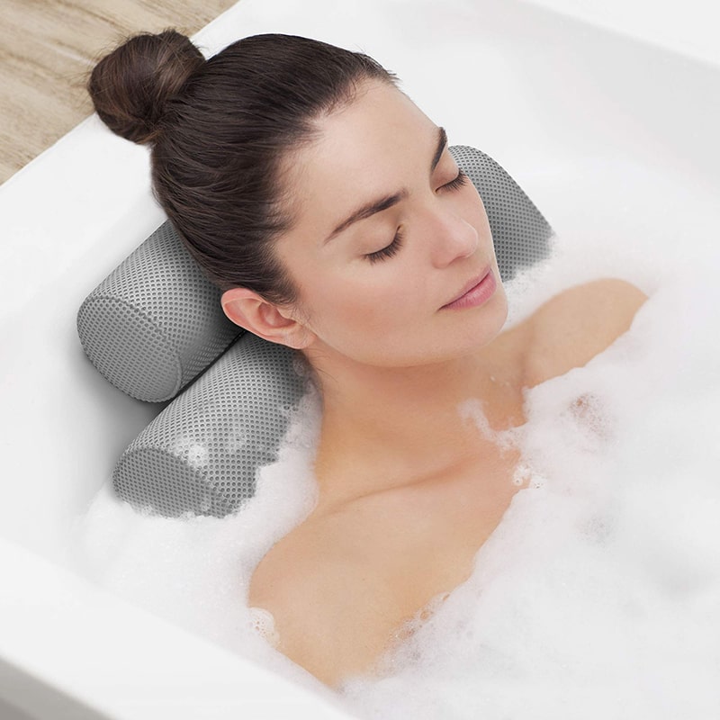 Bath Pillow New Design 2021 Badkussen SPA Bath Pillow Luxury 3D Air Mesh Bathtub Pillow Cushion Washable