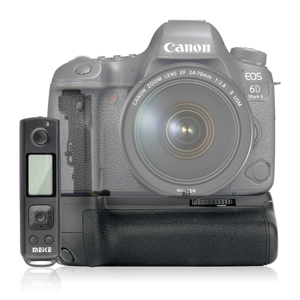Meike MK-6D2 Pro батарейный блок для Canon 6D Mark II для вертикального держателя для съемки с беспроводной дистанционной системой 2,4G